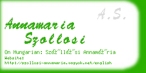 annamaria szollosi business card